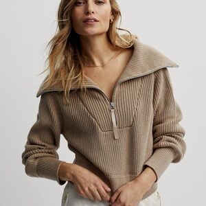 Mentone Half-Zip Knit Pullover small